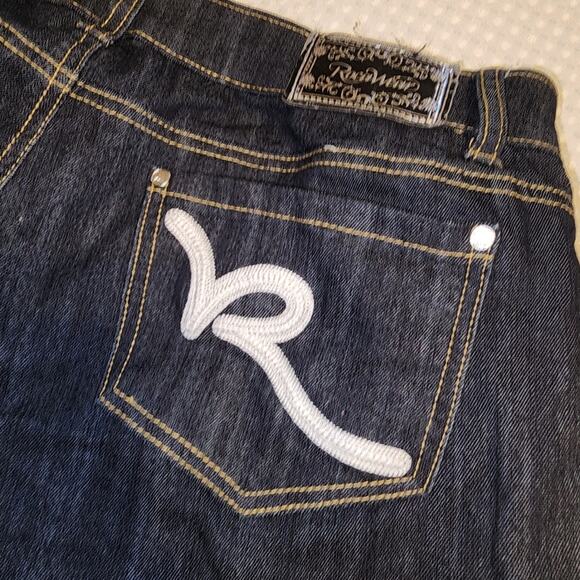 ROCAWEAR EUC WOMEN'S VINTAGE SIZE 15 EMBROIDERED POCKET DENIM JEANS - Picture 7 of 9